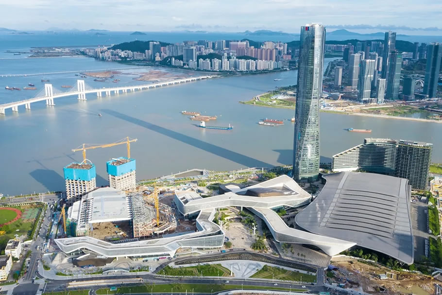 10 Design 设计的珠海国际会展中心二期主体结构封顶 - 景观网