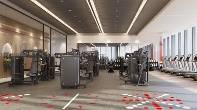 健身房器械区配置品牌器械，打造高质量的运动体验