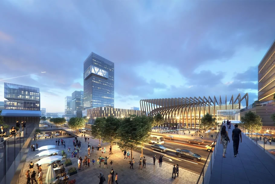 衢州市高铁新城城市设计 | AECOM - 景观网