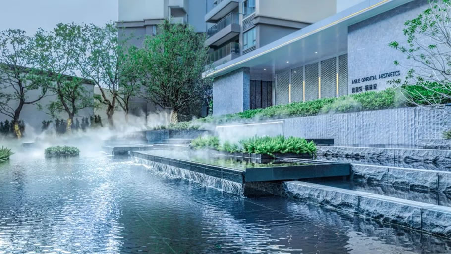河源雅居乐明珠城示范区后广场园林景观工程 | 东篱环境 - 景观网