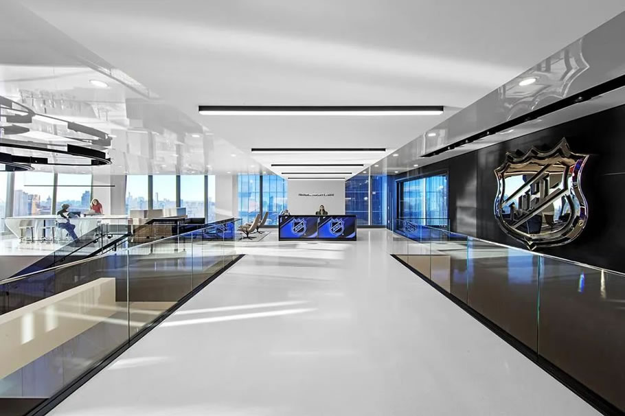 北美国家冰球联盟NHL曼哈顿总部黑白时尚设计 TPG Architecture 景观网
