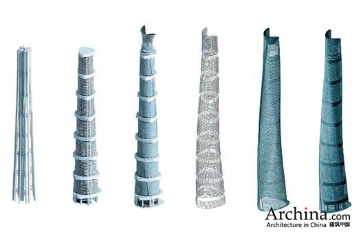 揭秘632米高上海中心如何建造(组图) - 景观网
